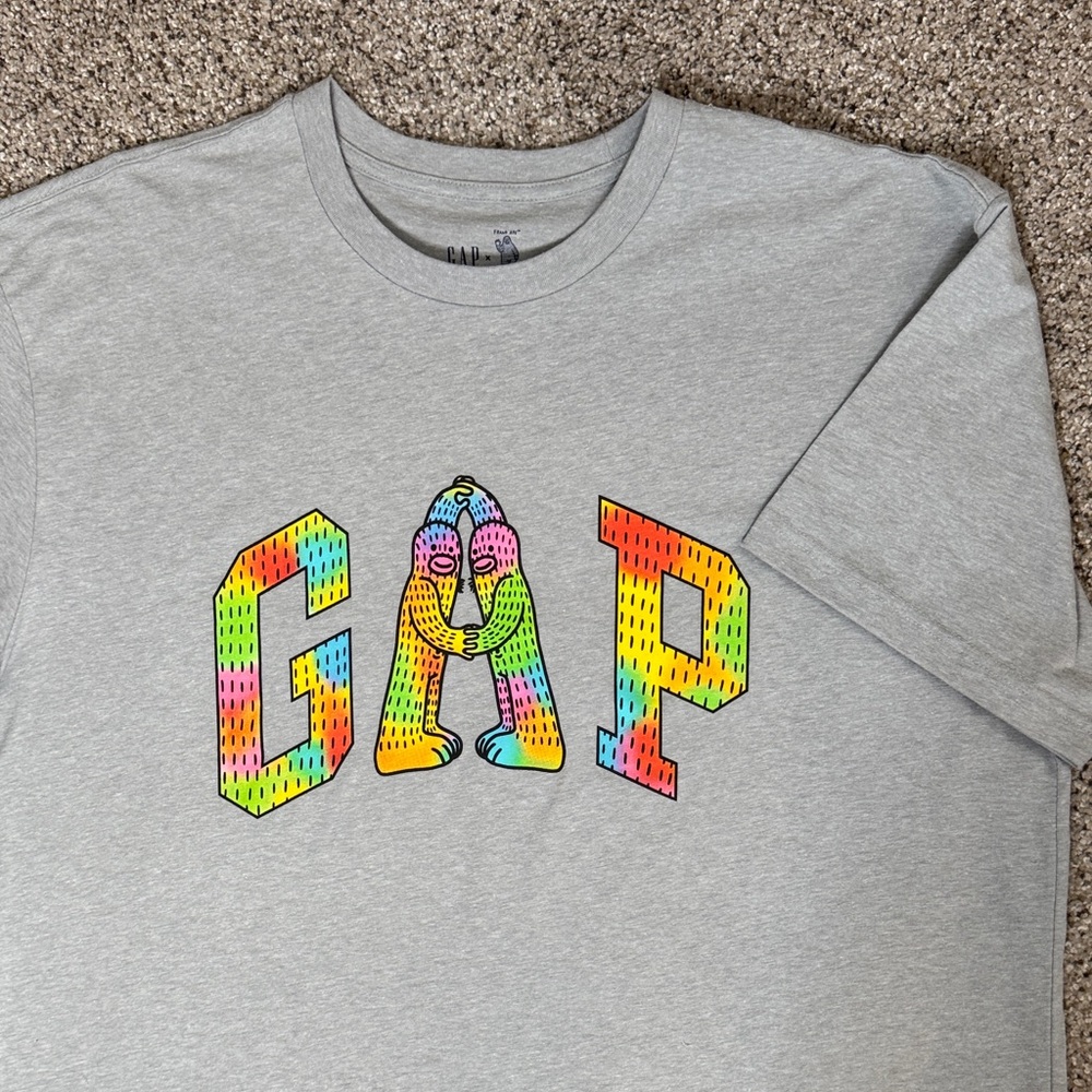 GAP x Frank Ape Graphic Tee by Brandon Sines Gray Short Sleeve